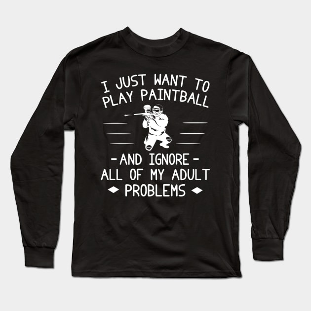 Splatter Stress Away! Funny Paintball Tee & Hoodie Long Sleeve T-Shirt by MKGift